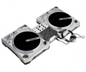 Turntables and a Mixer